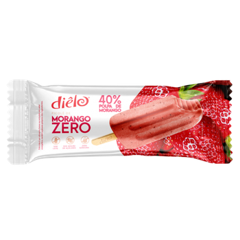 PICOLE DIELO MORANGO ZERO 50G