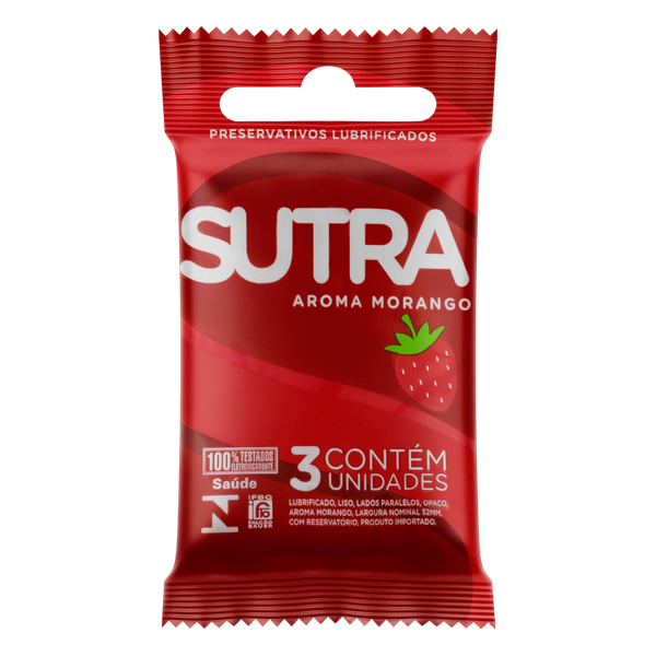 PRESERVATIVO SUTRA AROMA MORANGO