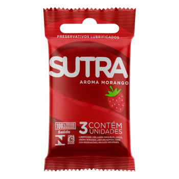 PRESERVATIVO SUTRA AROMA MORANGO
