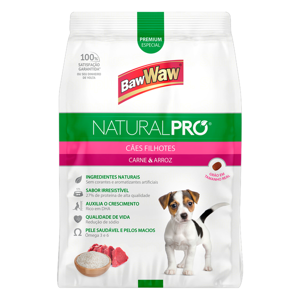 PRO ALIMENTO BAW WAW CAO FILHOTE CARNE 1KG