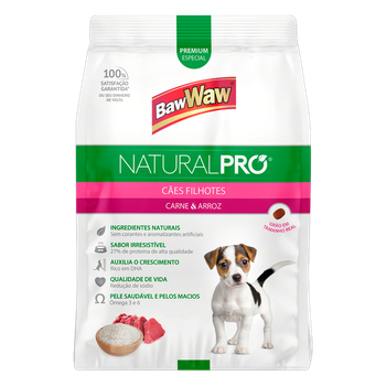 PRO ALIMENTO BAW WAW CAO FILHOTE CARNE 1KG
