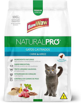 PRO ALIMENTO BAW WAW  GATO CASTRADO 1KG