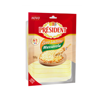 QUEIJO MUSSARELA  PRESIDENT ZR LACTOSE150G