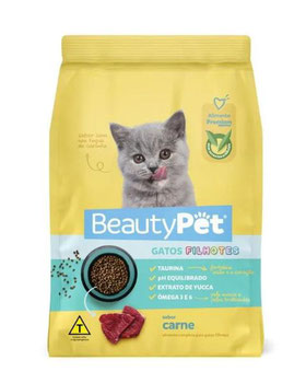 RACAO BEAUTY PET ALIMENTO GATO FILHOTE  CARNE 900G
