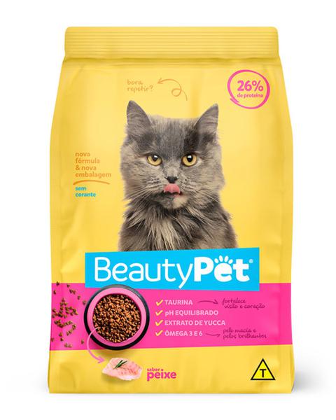 RACAO BEAUTY PET ALIMENTO GATO PEIXE 900G