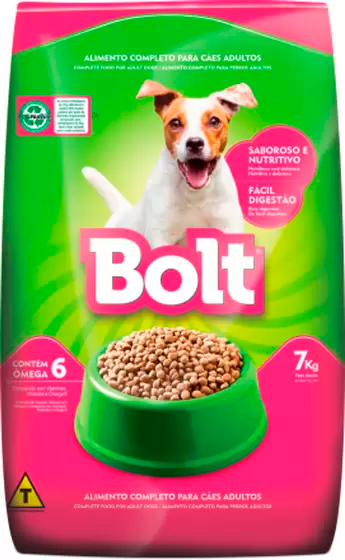RACAO BOLT MAIS SABOR CARNE 7KG