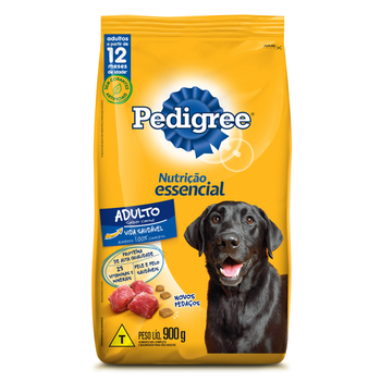 RACAO CAO PEDIGREE ESSENCIAL CARNE 900G