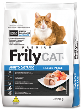 RACAO FRILY CAT CASTRADOS PEIXE 500G