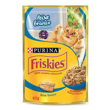RACAO FRISKIES PEIXE BRANCO AO MOLHO 85G