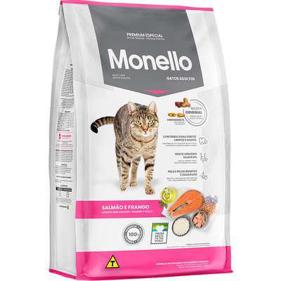 RACAO MONELLO GATO SALMAO 1KG