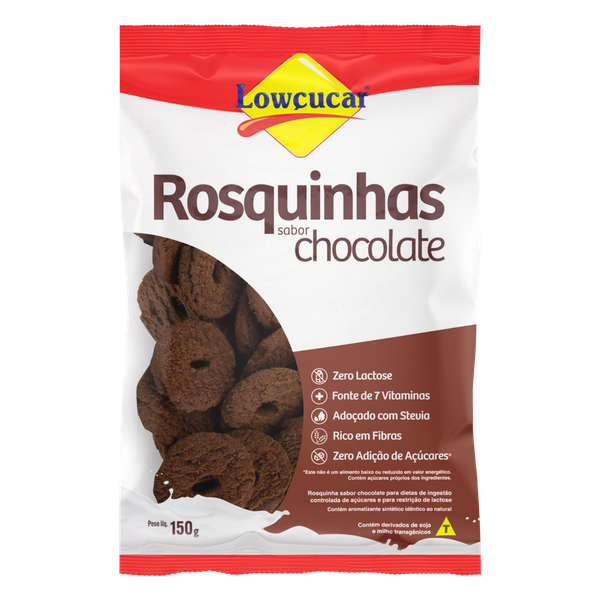 ROSQUINHA CHOCOLATE LOW ZERO ACUCAR 150G