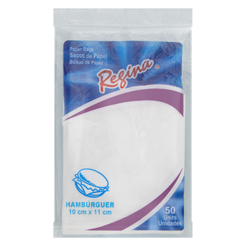 SACO PAPEL REGINA 50UN P HAMBURGUER