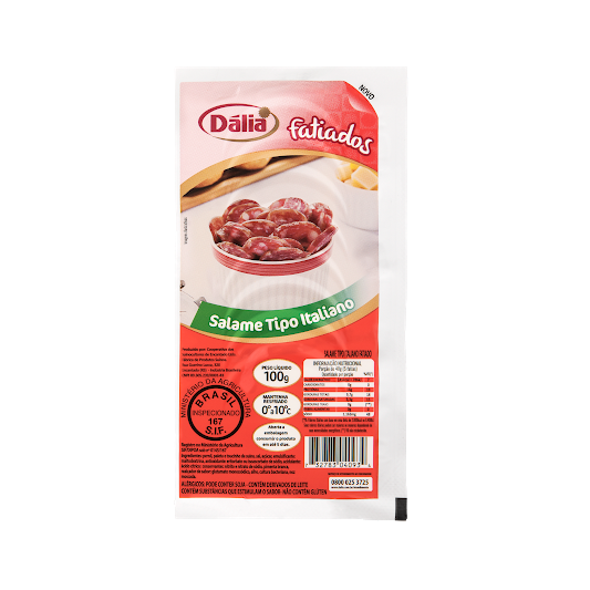 SALAME TIPO ITALIANO FATIADO DALIA 100G