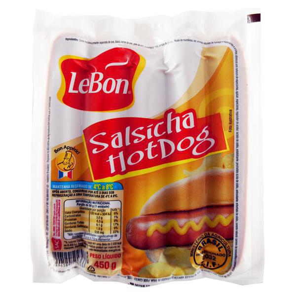 SALSICHA LEBON HOT DOG 450G