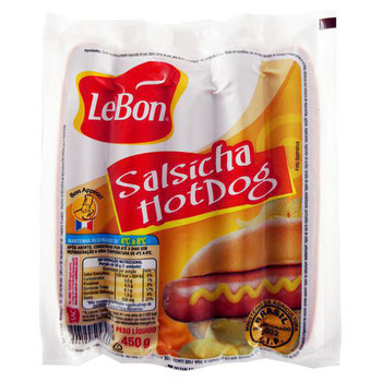 SALSICHA LEBON HOT DOG 450G