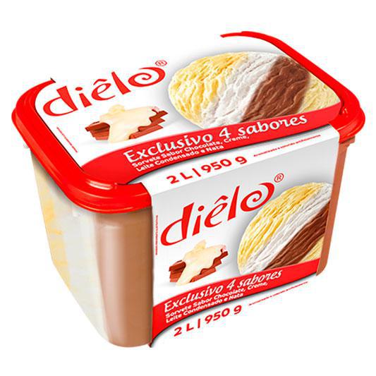 SORVETE DIELO EXCLUSIVO 4SABORES 2L
