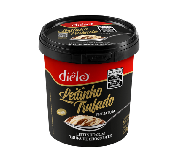 SORVETE DIELO LEITINHO TRUFADO PREMIUM 500ML