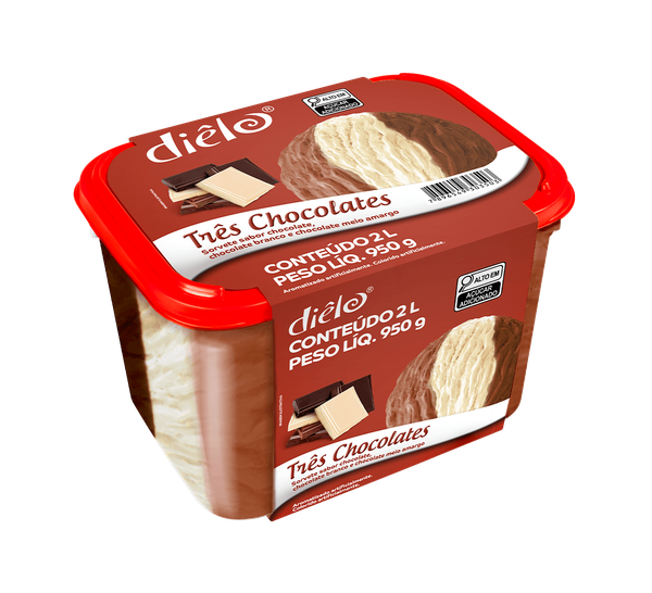 SORVETE DIELO TRES CHOCOLATE 2L