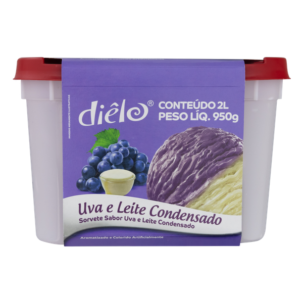 SORVETE DIELO UVA E LEITE CONDENSADO 2L