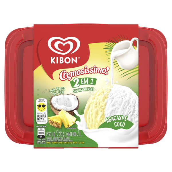 SORVETE KIBON 2EM1 TROPICAL 2L