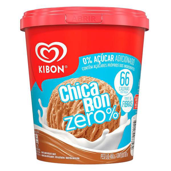 SORVETE KIBON CHICABON ZERO ACUCAR 800ML
