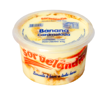SORVETE SORVELANDIA BANANA CARAM 1L