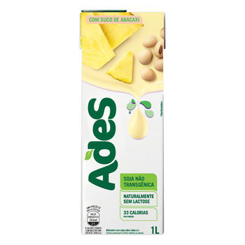 SUCO SOJA ADES ABACAXI 1LT