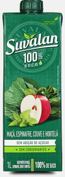 SUCO SUVALAN MACA ESPINAFRE COUVE E HORTELA S/ ACUCAR 1L