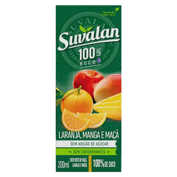 SUCO SUVALAN MACA/LAR/MANGA S/ACUCAR 200ML