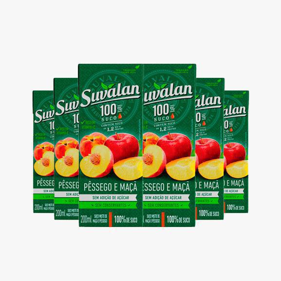 SUCO SUVALAN MACA/PESSEGO S/ACUCAR 200ML