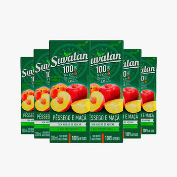 SUCO SUVALAN MACA/PESSEGO S/ACUCAR 200ML