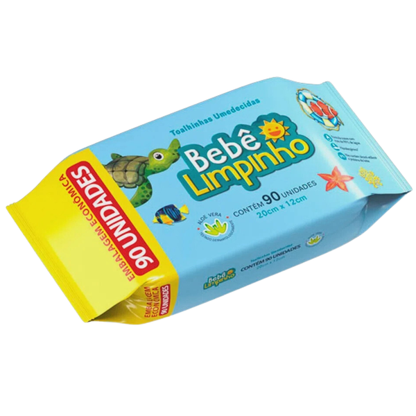 TOALHA UMEDECIDA BEBE LIMPINHO C/90