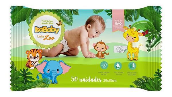 TOALHA UMEDECIDA ISABABY 50UN ZOO