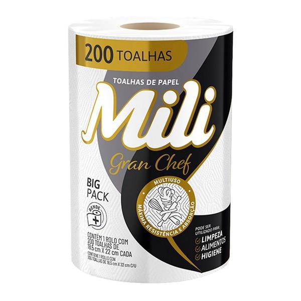 TOALHAS DE PAPEL MILI1 ROLO 200 FLS
