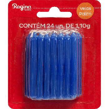 VELA REGINA  PALITO AZUL 24UN