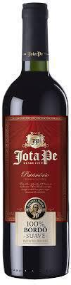 VINHO JOTA PE SUAVE 100%BORDO 750ML