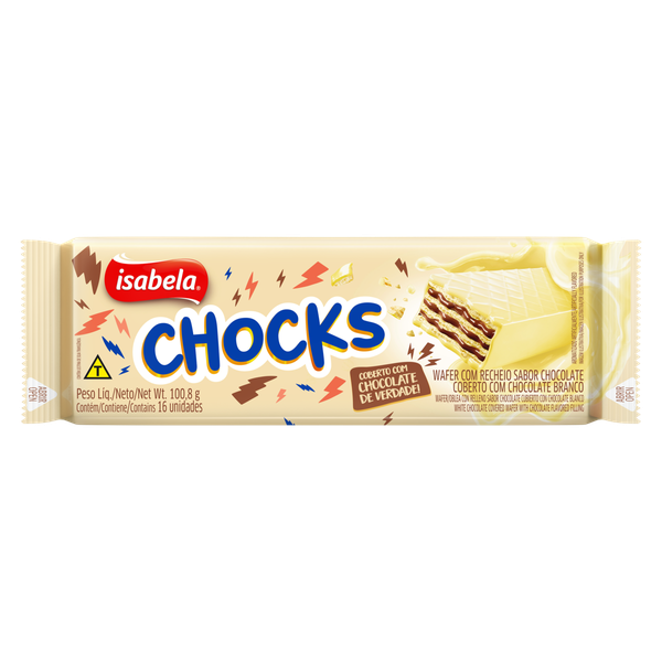 WAFER ISABELA CHOCKS CHOC BRANCO 100,8G