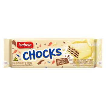 WAFER ISABELA CHOCKS CHOC BRANCO 100,8G