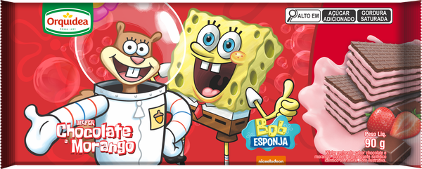 WAFER ORQUIDEA CHOC/MORANGO 90G