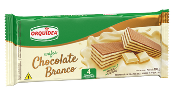 WAFER ORQUIDEA CHOCOLATE BRANCO 100G