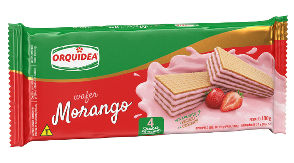 WAFER ORQUIDEA MORANGO 100G