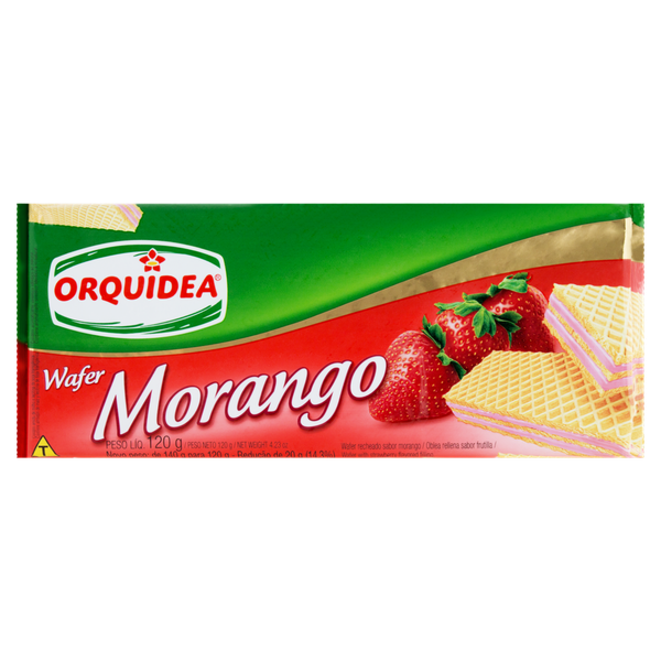 WAFER ORQUIDEA MORANGO 120G