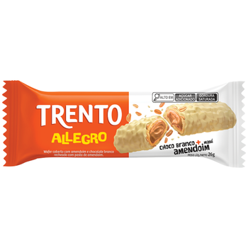 WAFER TRENTO ALLEGRO CHOC BRANCO C/AMENDOIM 26G