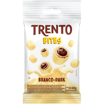 WAFER TRENTO BITES BRANCO DARK 40G