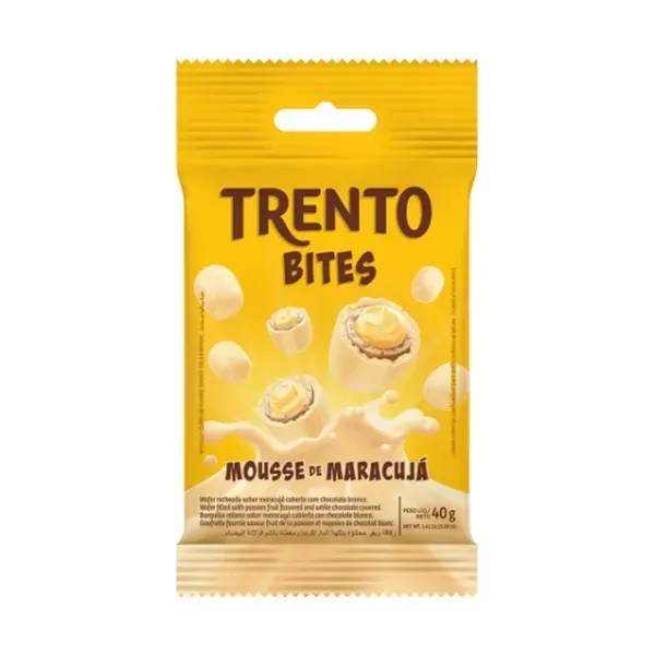 WAFER TRENTO BITES MOUSSE MARACUJA 40G