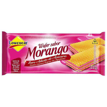 WAFER ZERO ACUCAR LOW MORANGO115G