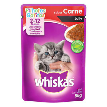 WHISKAS JELLY FILHOTE CARNE 85G