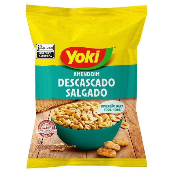 AMENDOIM YOKI DESCASCADO SALGADO 110G