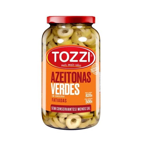 AZEITONAS TOZZI VERDE FATIADAS 500G