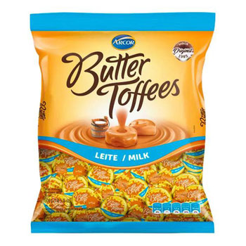BALA ARCOR BUTTER TOFFES LEITE 90G